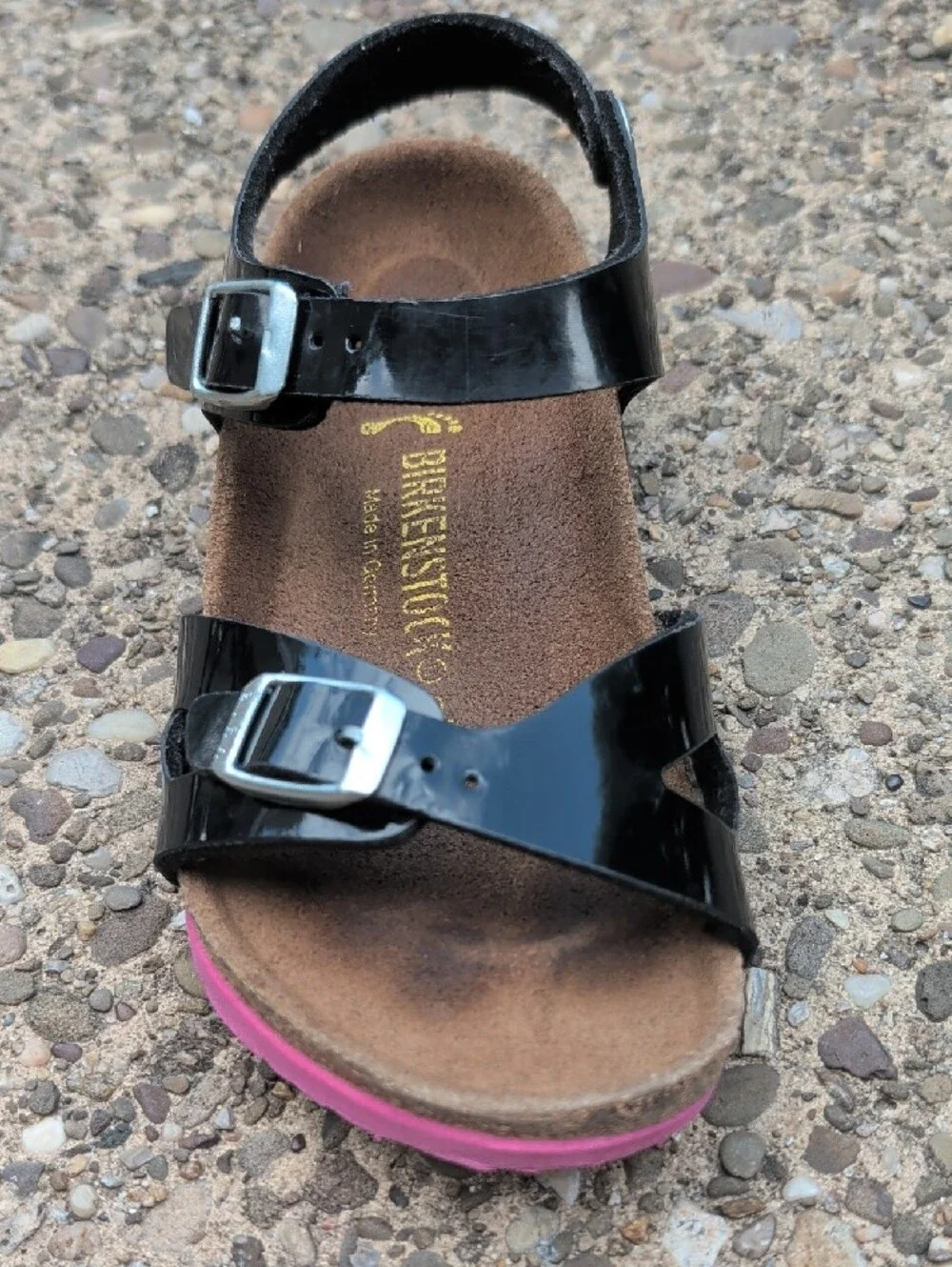 Birkenstock Kids Rio Black Patent Sandals